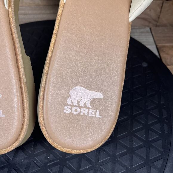 SOREL Ella III Slide Sandals Women’s US Size 9.5 Slip On Flats Leather Casual - Picture 6 of 10